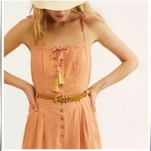 FreePeople Roslyn jumpsuit in peach color🍑 💐🌷🌺